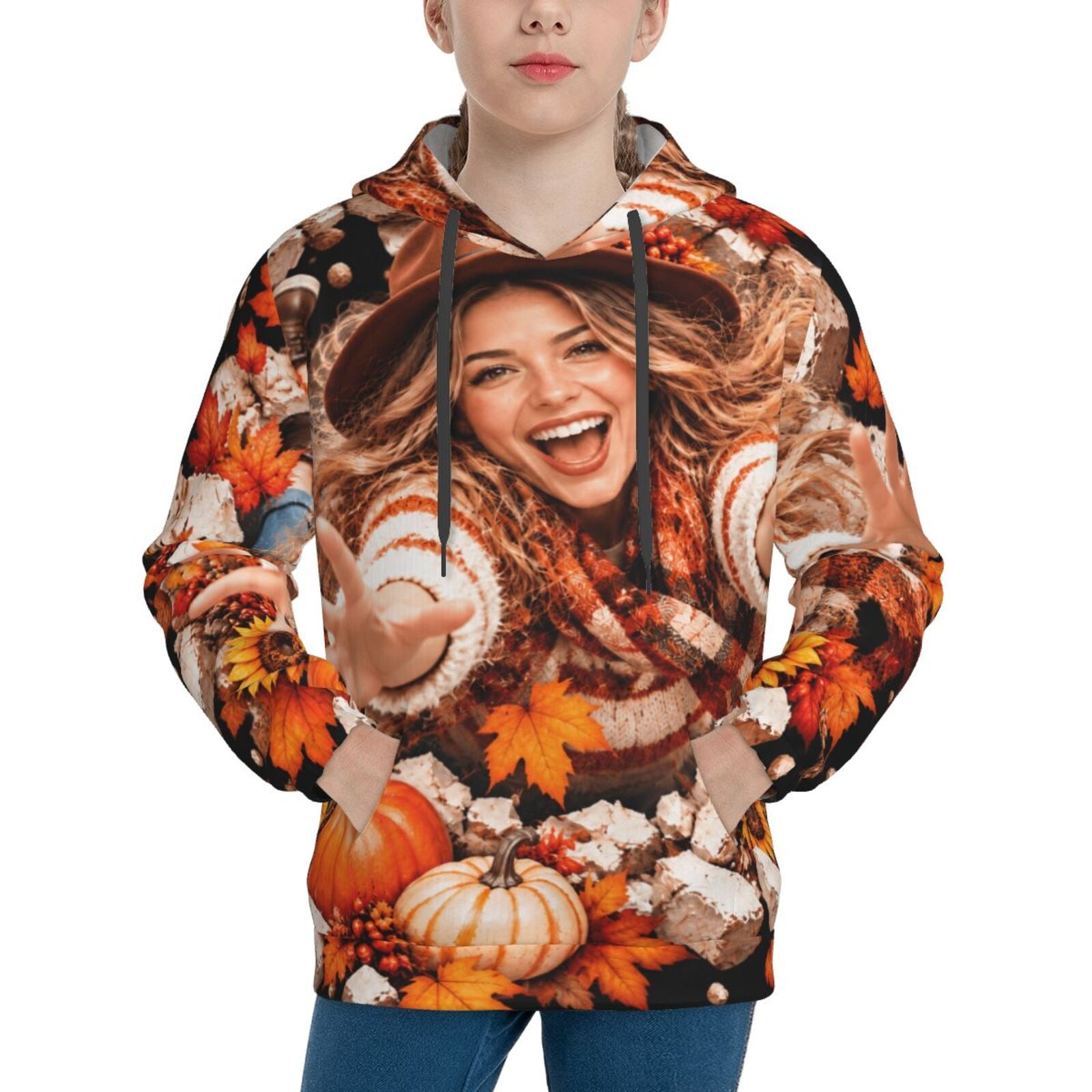 Thanksgiving Joy Burst Teen Pullover Hoodie