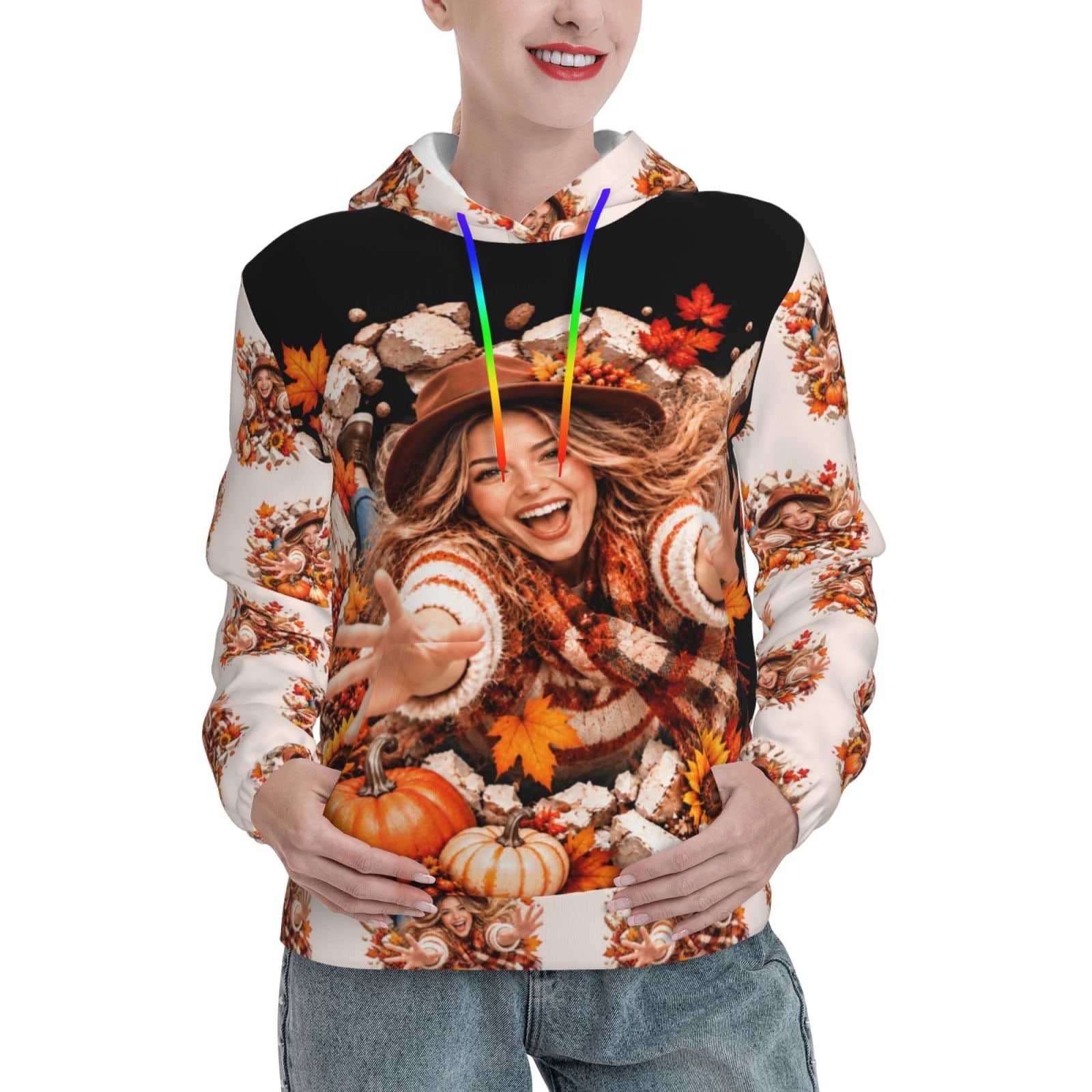 Thanksgiving Joy Burst Women's Hoodie