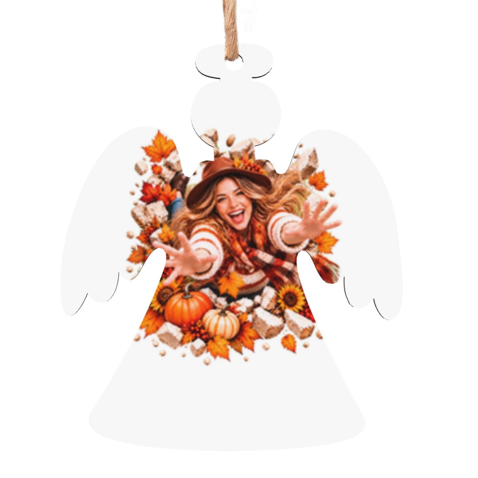 Thanksgiving Joy Burst Wooden Christmas Ornament