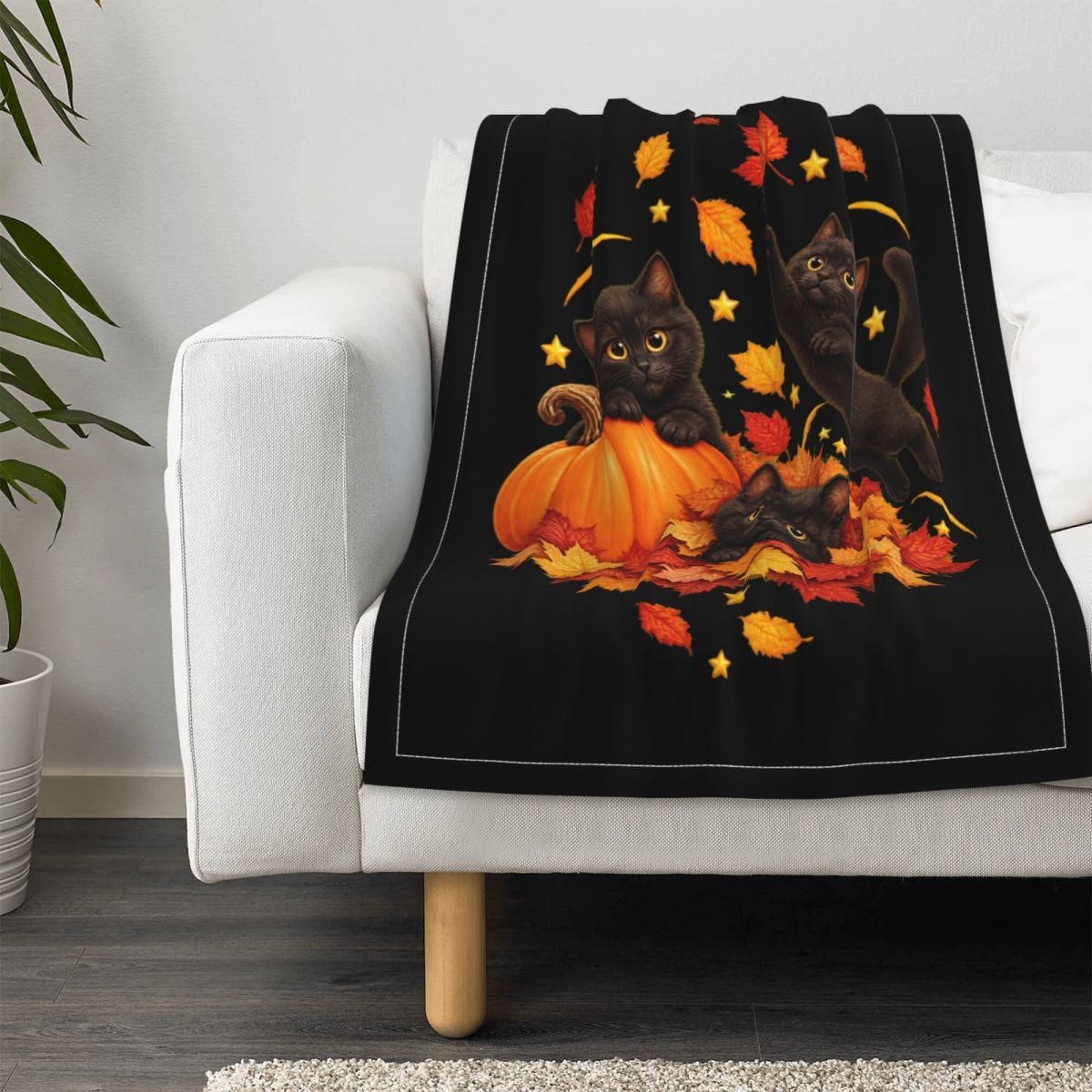 Fantaisie automnale de Thanksgiving Couverture pour bébé 30×40 po