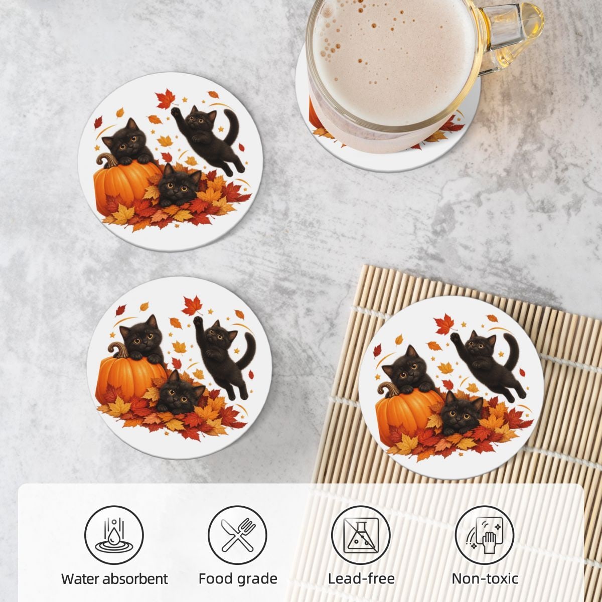 Ceramic Coaster Set of 4