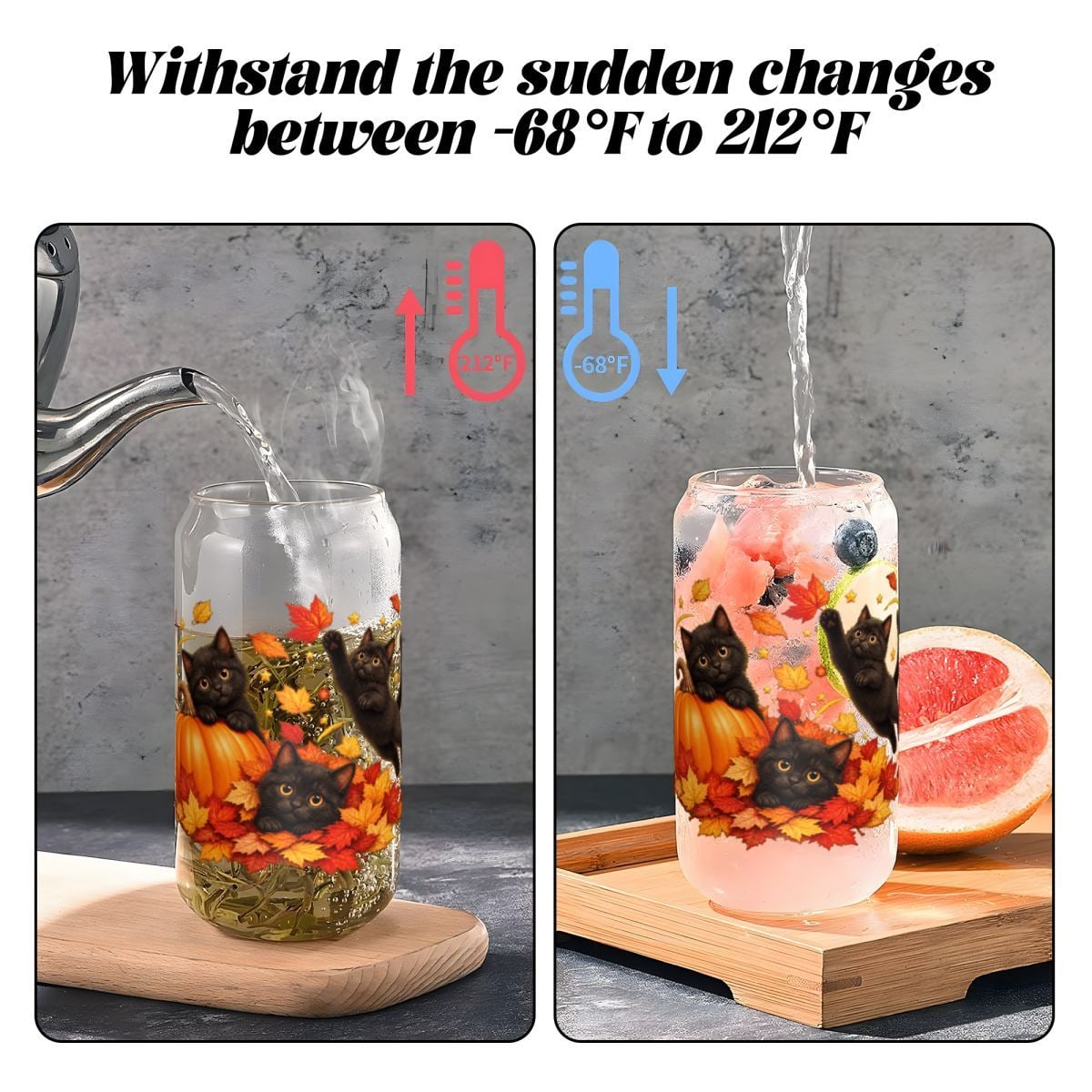 16oz Glass Can with Bamboo Lid