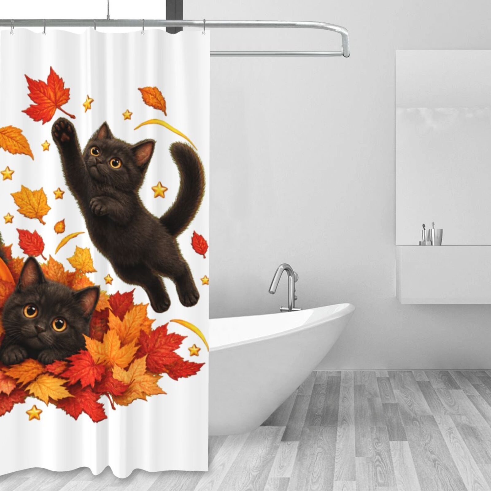 Thanksgiving Autumn Whimsy Shower Curtain 60×72 in