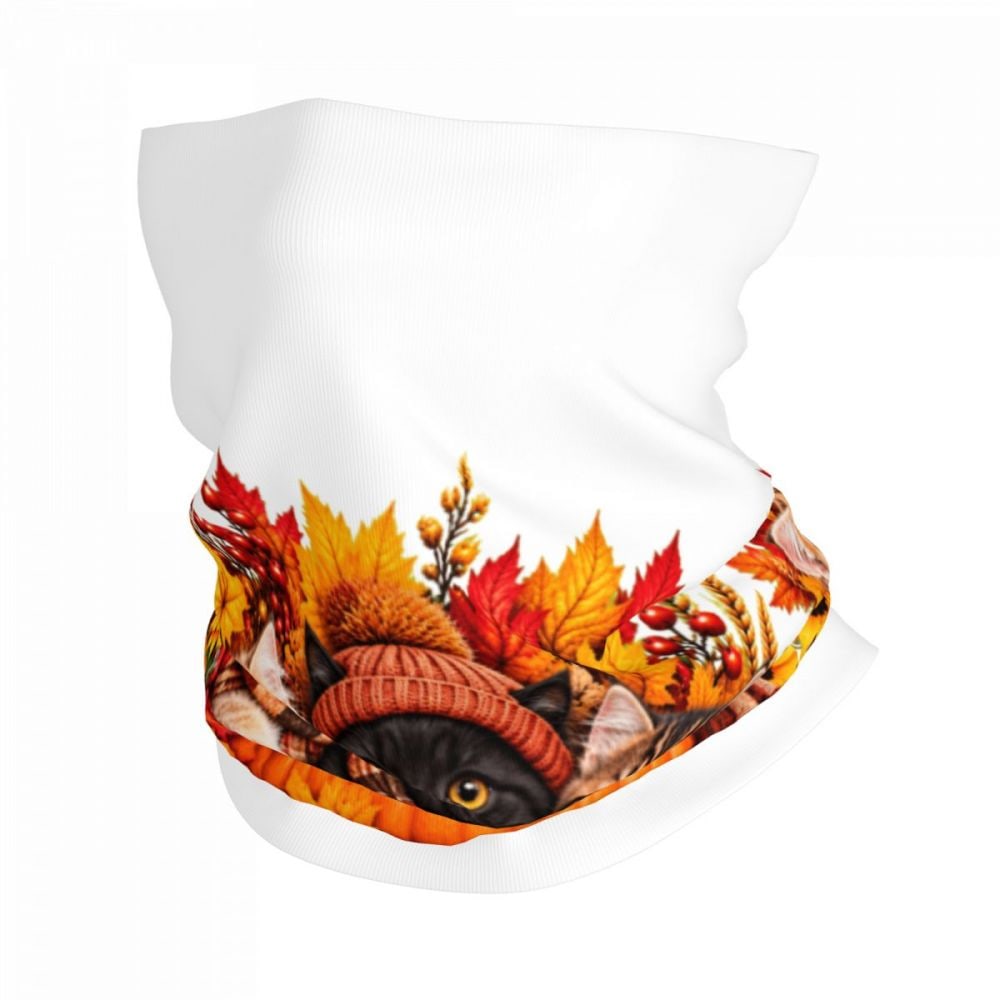 Trio de chats de Thanksgiving Serviette de bain