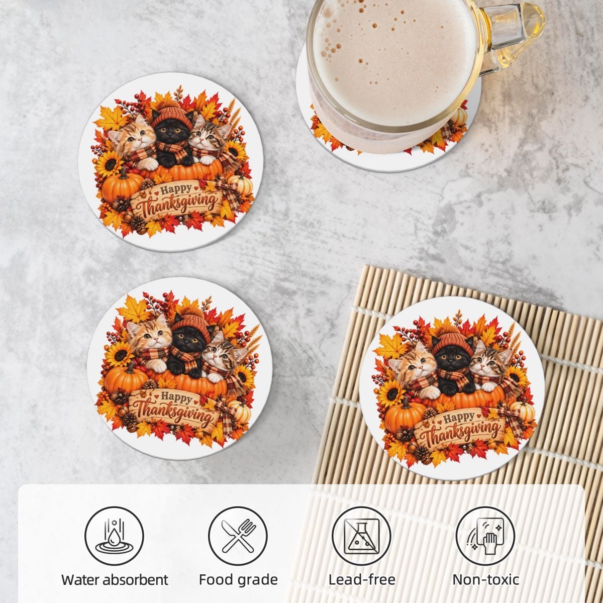 Ceramic Coaster Set of 4