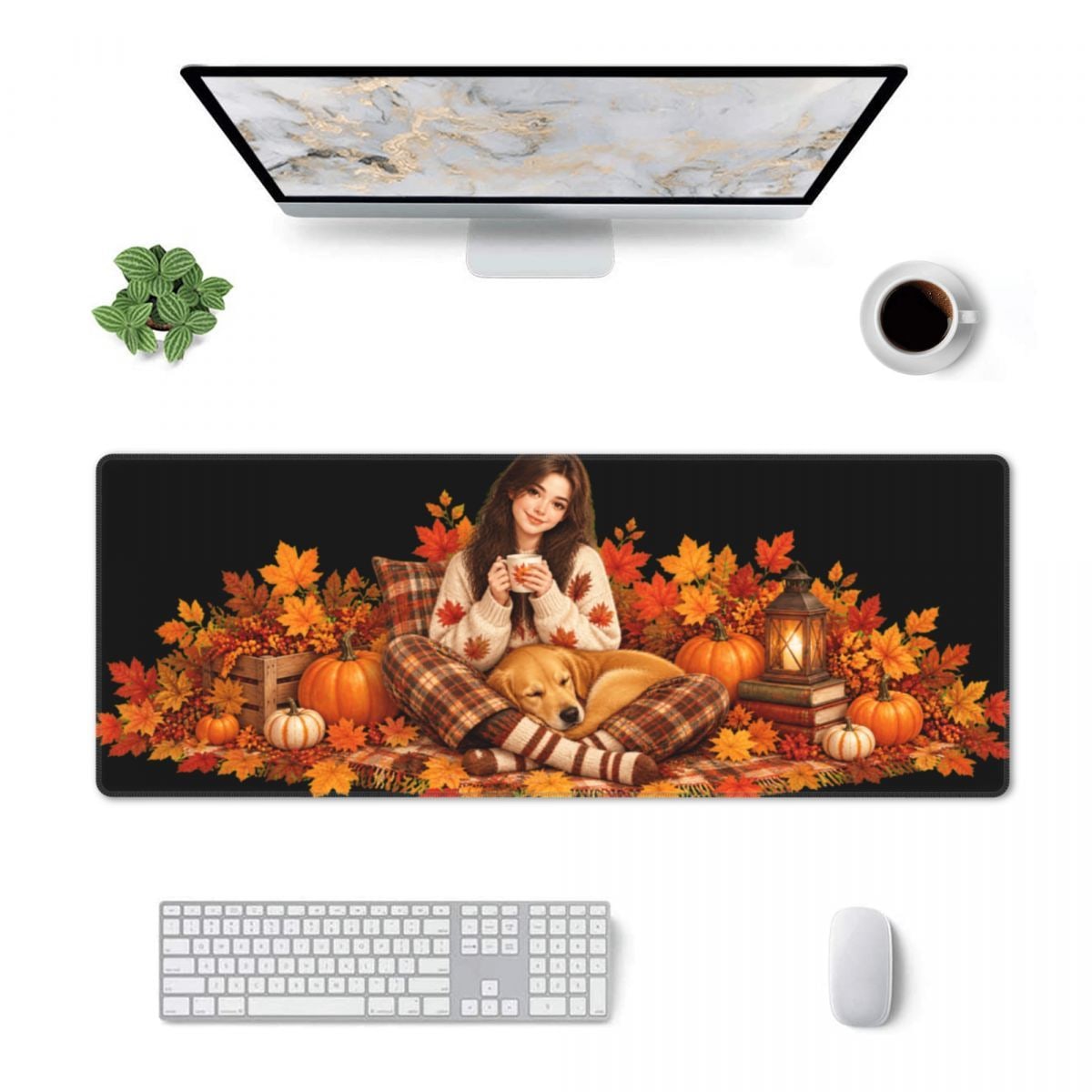 Thanksgiving Cozy Moments Desk Mat 11.8×31.5 in