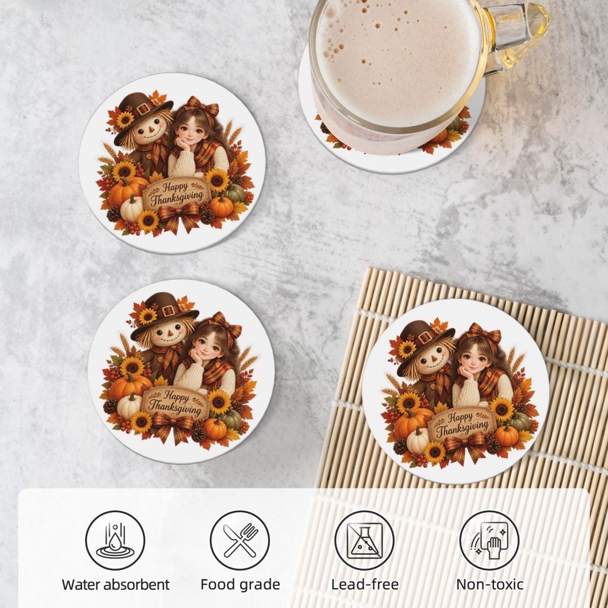 Ceramic Coaster Set of 4