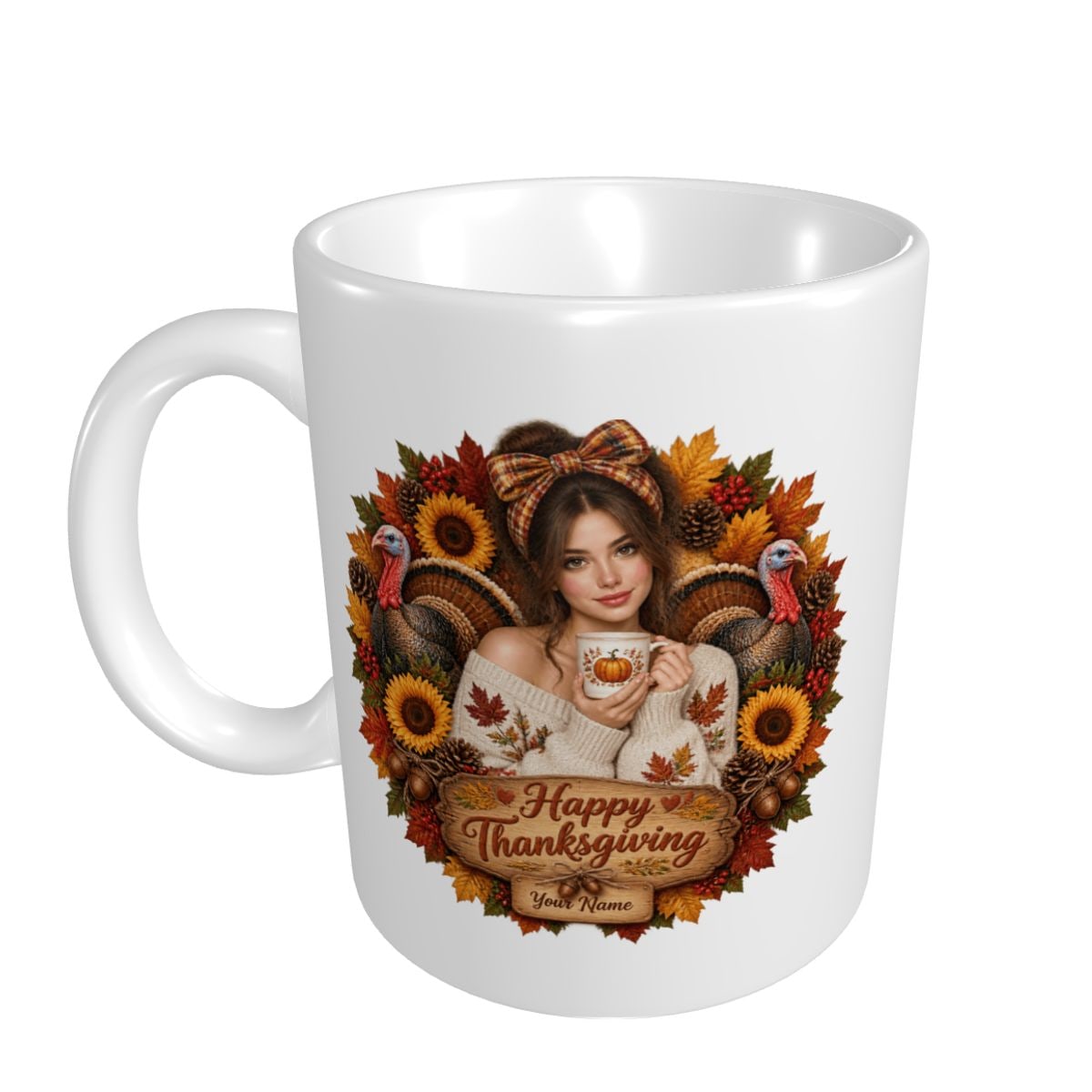 Tasse blanche brillante 11 oz — gallery-5