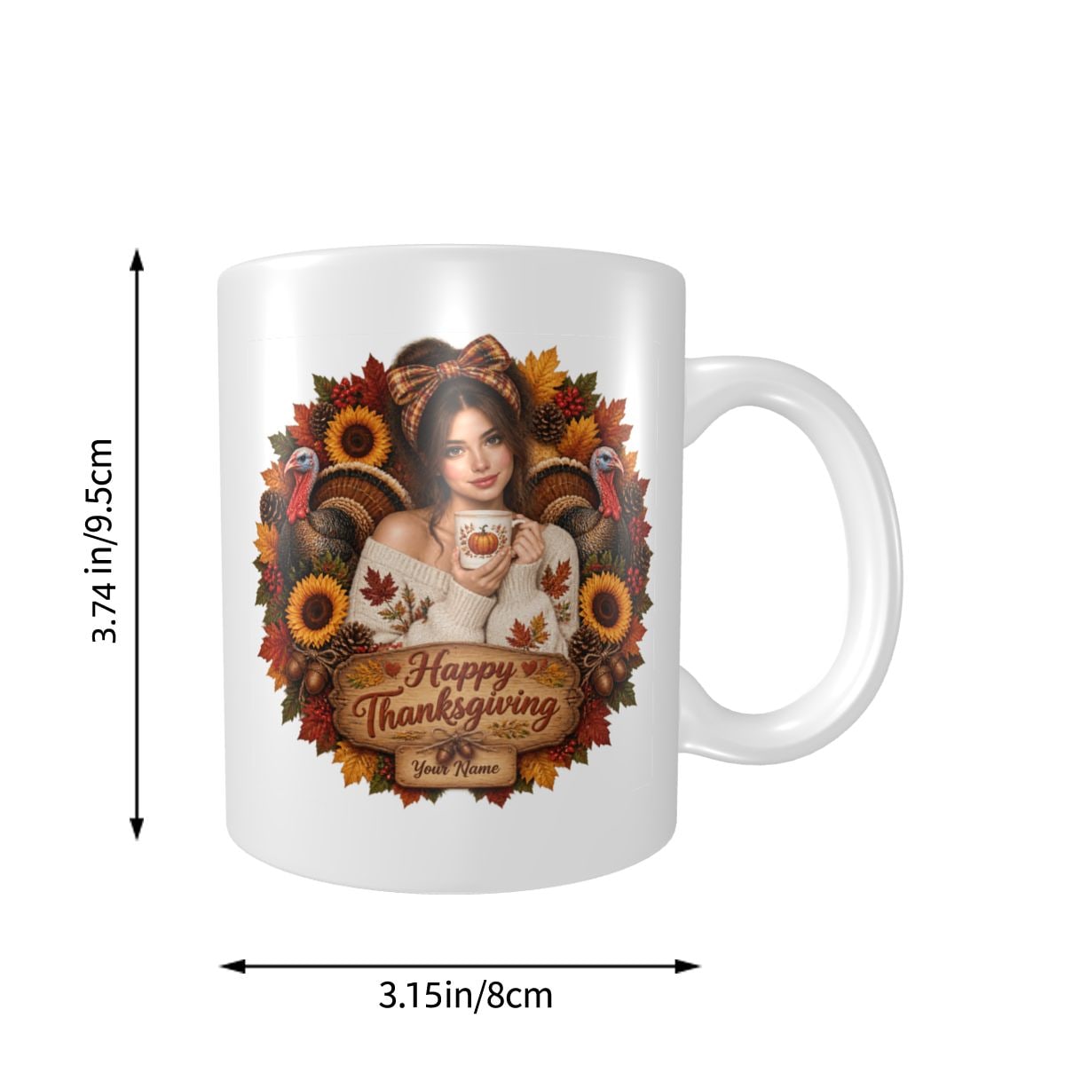 Tasse blanche brillante 11 oz — gallery-7