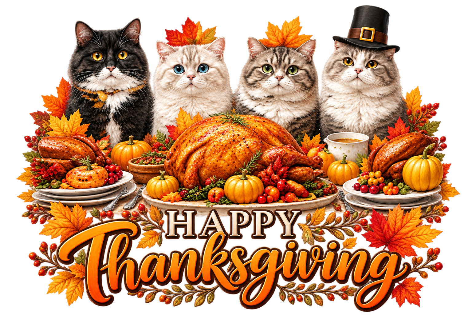 Thanksgiving Feline Feast